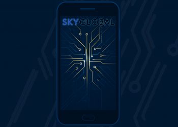 Visual representation of the Sky Global case, an international investigation involving encrypted devices, cross-border law enforcement, and Canadian privacy concerns.